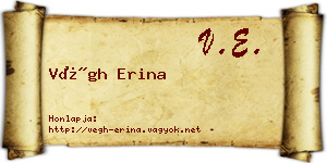 Végh Erina névjegykártya